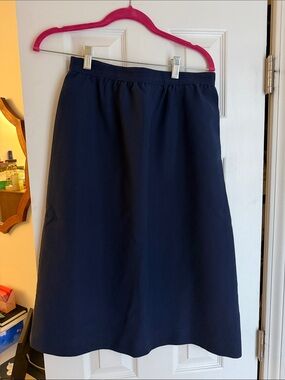 1970s Vintage Navy A-Line Women's Skirt